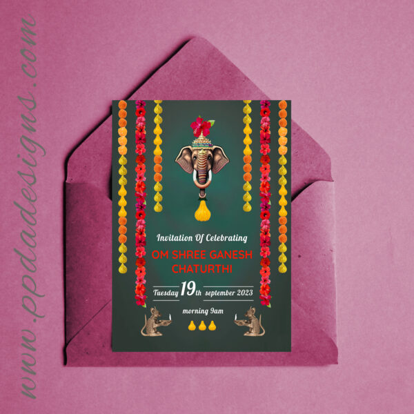 Ganesh Chaturthi Invitation Card