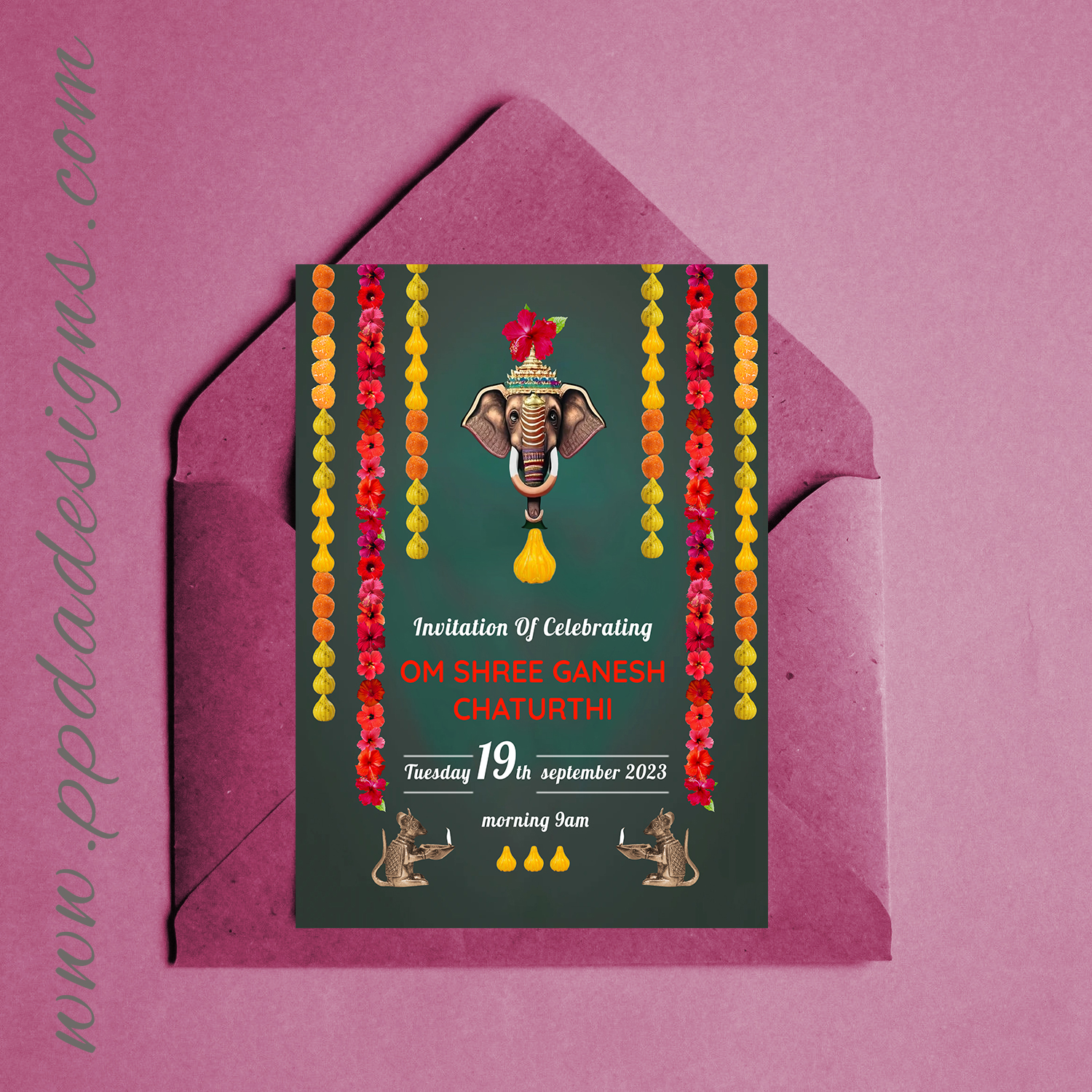 Ganesh Chaturthi Invitation Card