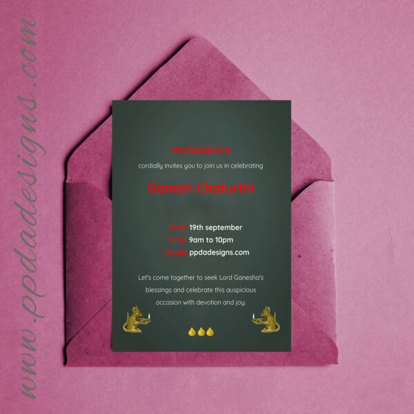 Ganesh Chaturthi Invitation Card