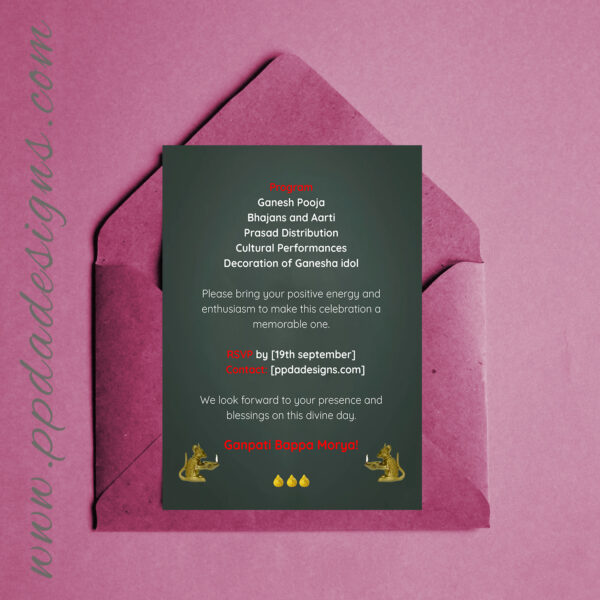 Ganesh Chaturthi Invitation Card