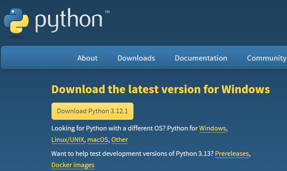 install python in windows